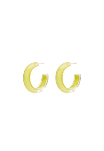 lime Loucite small jelly hoop earrings