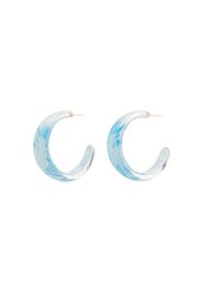 Blue tie-dye jelly hoop earrings