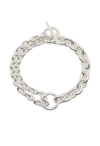 All Blues rolo chain toggle bracelet - Argento