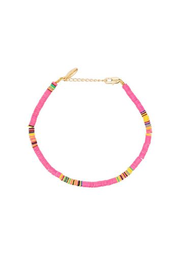 pink and yellow beaded anklet pack