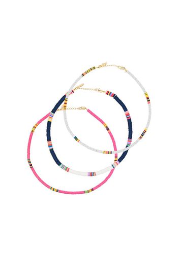 gold-plated beaded anklet set