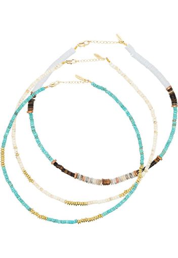 gold-plated beaded necklace set