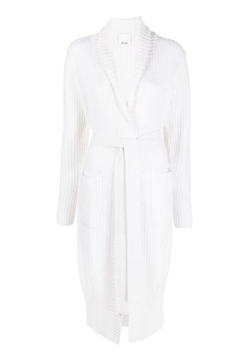 Allude cashmere knit cardi-coat - Bianco