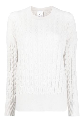 Allude cable-knit long-sleeve jumper - Toni neutri