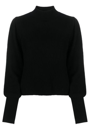 Allude bishop-sleeves cashmere jumper - Nero