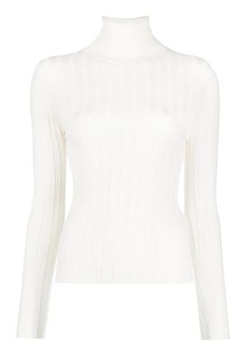 Allude roll-neck virgin wool jumper - Bianco