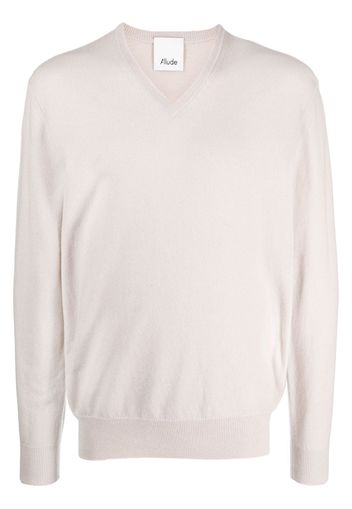 Allude V-neck cashmere jumper - Grigio