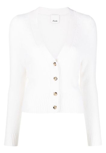 Allude cashmere V-neck cardigan - Bianco