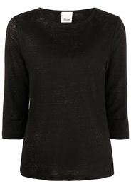 Allude three-quarter sleeves top - Nero