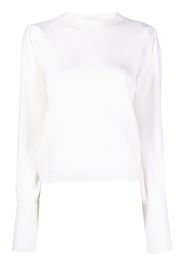 Allude puff-sleeved cashmere jumper - Bianco