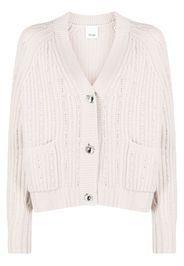 Allude rhinestone-stripes wool-blend cardigan - Toni neutri