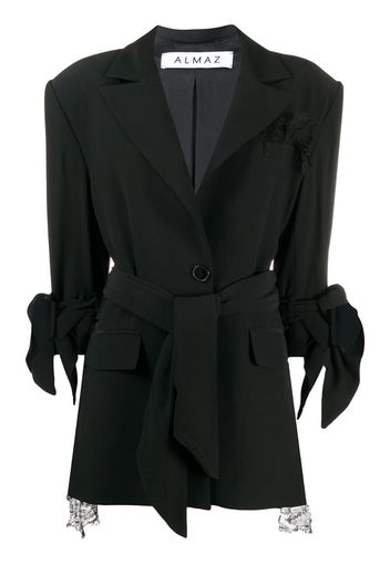 Blazer oversize con inserti in pizzo