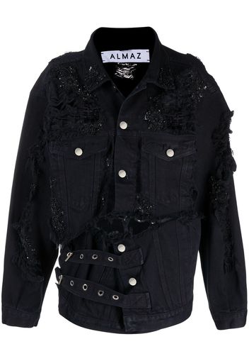 Almaz Giacca denim con decorazione - Nero