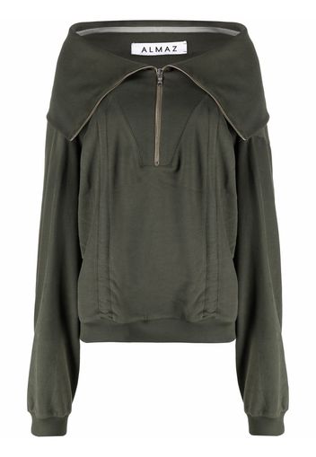 Almaz Maglione con zip - Verde