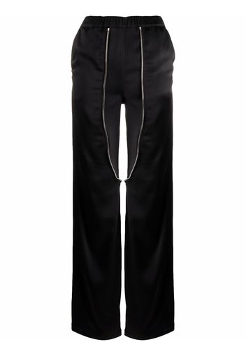 Almaz Pantaloni a gamba ampia con zip - Nero