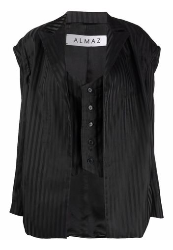 Almaz Blazer gessato - Nero