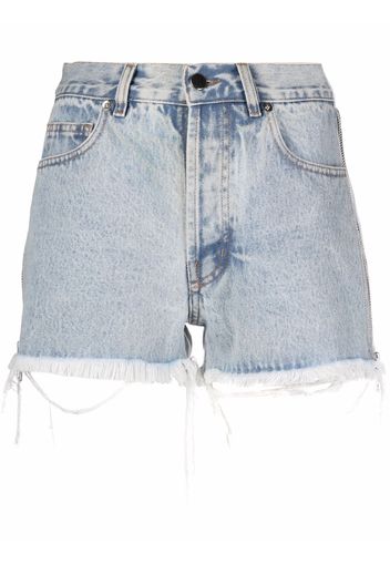 Almaz Shorts denim con zip laterale - Blu