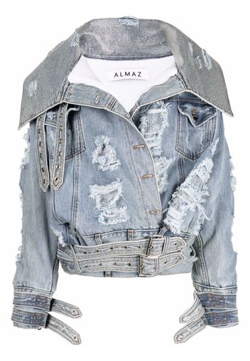 Almaz Giacca denim con decorazione - Blu