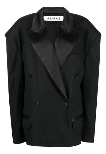 Almaz double-breasted oversized blazer - Nero