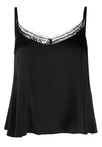 Almaz lace-trim vest - Nero