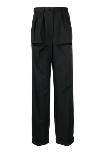 Almaz slit-detail tailored trousers - Nero