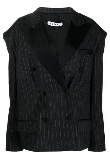 Almaz Blazer doppiopetto gessato - Nero