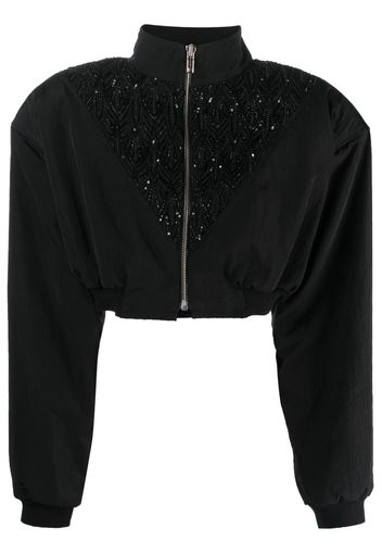 Almaz Giacca crop con strass - Nero