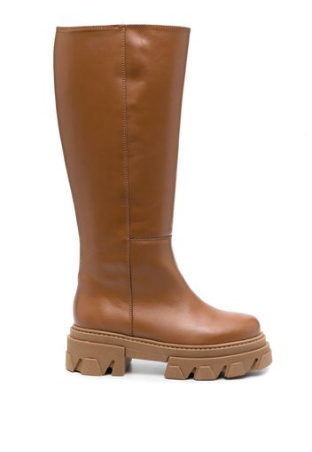 ALOHAS Katiuska leather knee-high boots - Marrone