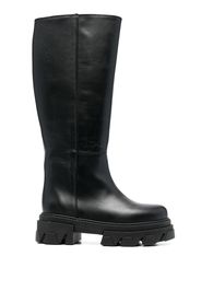 ALOHAS Katiuska leather knee-length boot - Nero