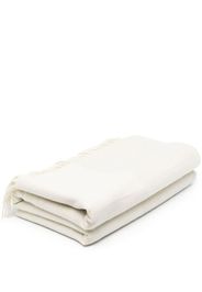 alonpi cashmere fringe-detail blanket - Bianco