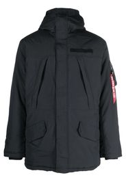 Alpha Industries logo-tag hooded jacket - Nero