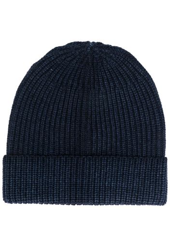 ribbed knit beanie hat