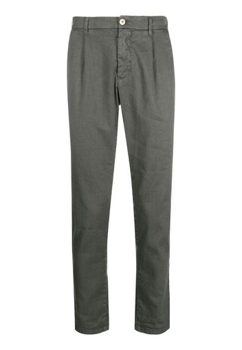 pleated straight-leg trousers