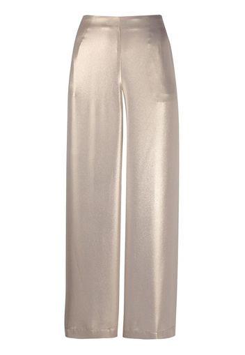 Pantaloni crop metallizzati