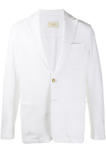 textured single-breasted blazer