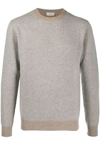 two-tone crew neck sweater