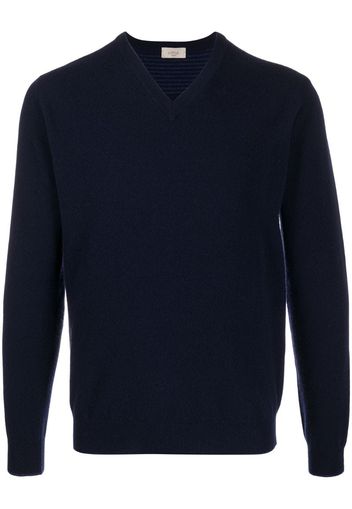 V-neck knitted jumper