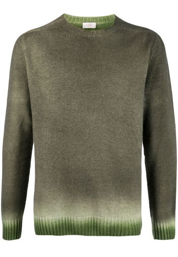 ombré effect rib-trimmed jumper