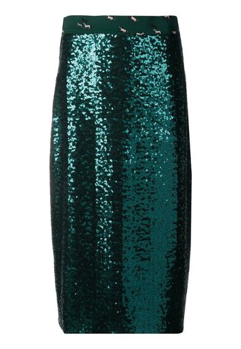 sequin-embellished mid-length skirt