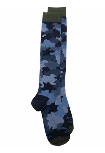 Altea camouflage patterned ankle socks - Blu