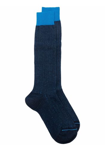 Altea colour-block ribbed knit socks - Blu