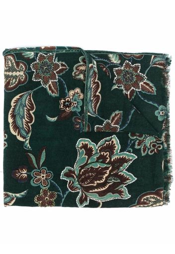 Altea floral print wool scarf - Verde