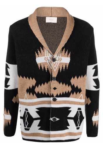 Altea geometric knit cardigan - Nero