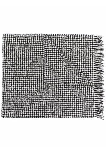 Altea houndstooth tassel-trim scarf - Nero