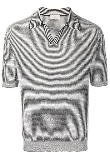 Altea striped knitted polo shirt - Blu