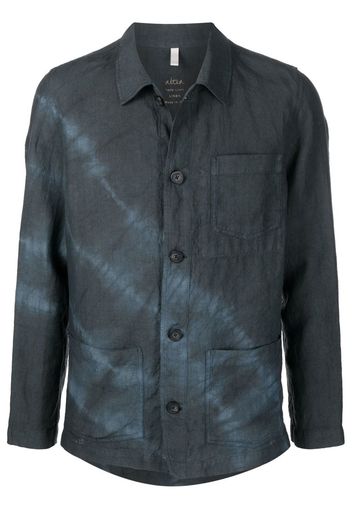 Altea tie-dye linen shirt jacket - Blu