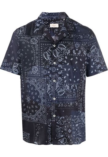 Altea bandana-print linen shirt - Blu