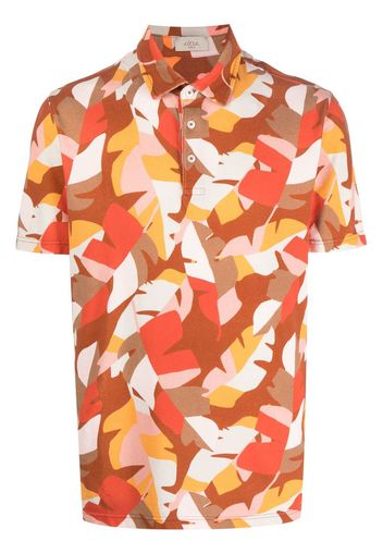 Altea palm leaf print polo shirt - Arancione