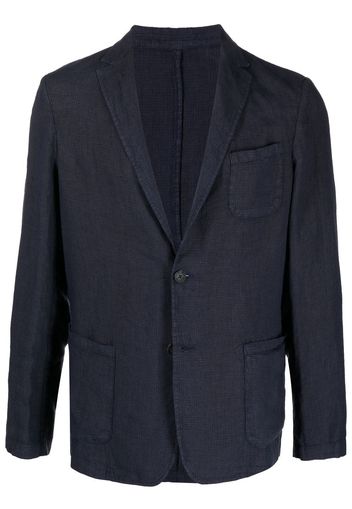 Altea buttoned-up linen blazer - Blu