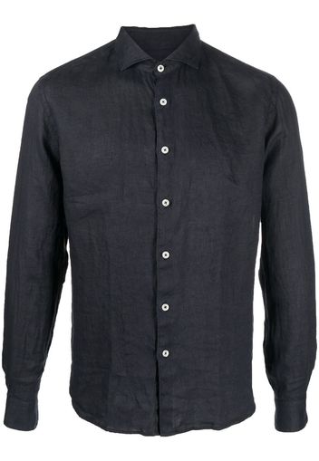 Altea linen long-sleeve shirt - Blu